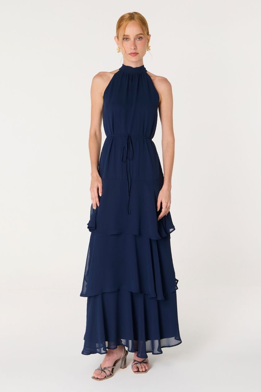 Vestido Halter Gasa